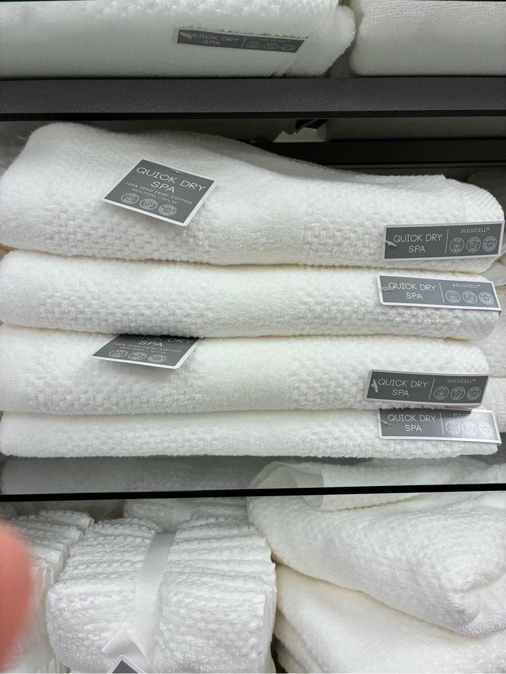 Set of 3!!! Quick Dry Spa White Bath Towels